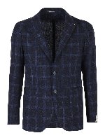 Blazer in misto lana a quadri