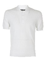 Polo in cotone testurizzato