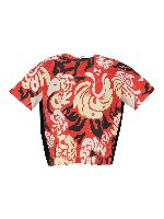 Blusa in jersey con lacci sul retro