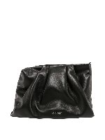 Pochette nera in pelle