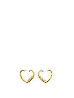 Orecchini dorati a cuore