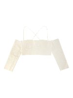 Top scollo orizzontale bianco