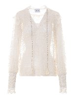 Blusa ricamata con volant