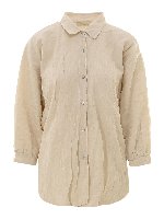 Camicia beige in misto cotone