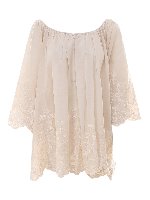 Blusa beige in cotone