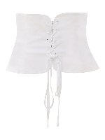 Bustier bianco in cotone