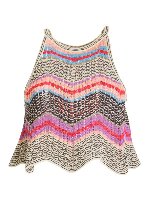 Top in maglia con motivo chevron