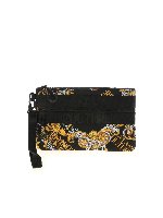 Pochette nera con logo gommato