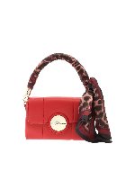 Borsa a tracolla Jeanne rossa con foulard