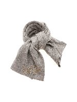 Sciarpa grigia con inserti in lam
