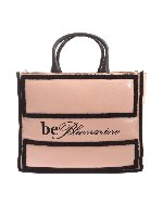 Shopper rosa con dettagli neri