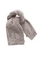 Sciarpa grigia con strass logo