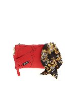 Clutch rossa con foulard