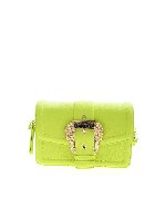 Borsa a tracolla verde con fibbia logata