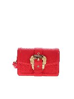 Borsa a tracolla rossa con fibbia logata