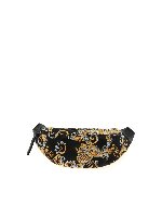 Marsupio nero motivo logo baroque