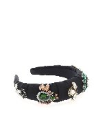 Cerchietto nero con strass