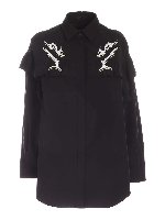 Camicia nera con ricami