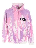 Felpa S-Ummerrib bianca e rosa