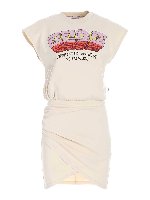 Abito color burro con stampa