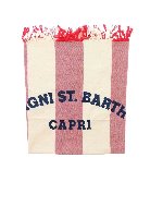 Telo mare Foutas rosso e color crema