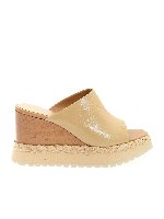 Mules beige effetto vintage
