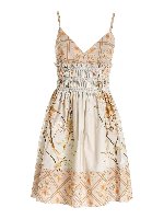 Abito beige stampato