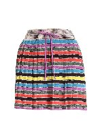 Gonna corta multicolore plissettata