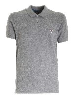 Polo patch logo zebra grigia