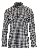 Camicia stampa Vichy nera e bianca