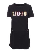 Abito stampa logo nero