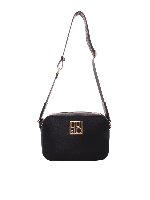 Borsa a tracolla nera logata
