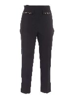 Pantalone nero con dettagli in metallo