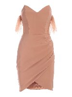 Abito con dettagli in tulle rosa