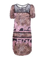 Abito animalier e pizzo