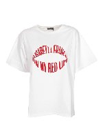 T-shirt Red Lips bianca