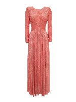 Abito con spacchi profondi color Melograno