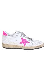 Sneakers Ballstar bianche e fucsia