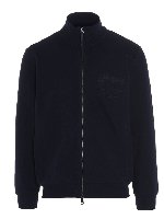 Cardigan logo ricamato blu