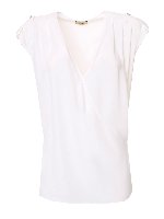 Top scollo incrociato bianco