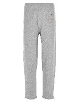 Joggers con zip sul fondo grigio