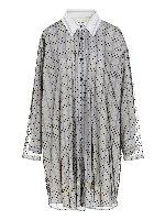 Abito pois in viscosa bianco e azzurro