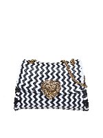 Borsa a spalla Devotion nera e bianca