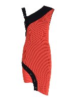 Abito asimmetrico in maglia di viscosa