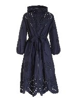 Cappotto con ricamo in sangallo