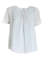 Blusa verde chiaro motivo a quadri