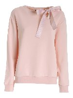 Felpa rosa con fiocco