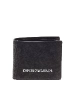 Portafoglio nero con logo bianco