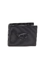 Portafoglio nero con logo gommato