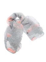 Stola grigia plissettata